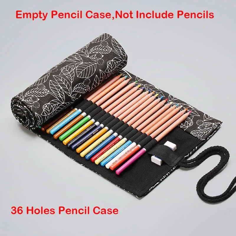 36 Holes Empty Penal Милый Кот рулон уголовного для школьный пенал большой 12/24/36/48/72 Отверстия пенал для мальчиков и девочек, заправляемая ручка канцелярских принадлежностей для наказания - Цвет: 36 Holes Empty Penal