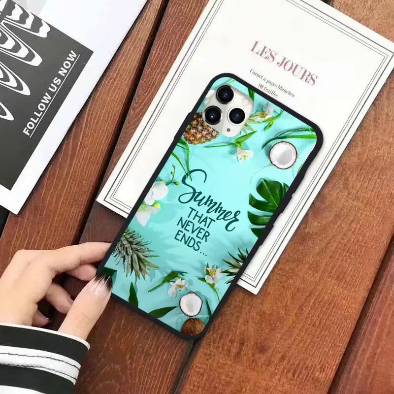 

Cool in summer letter pattern Phone Case for iPhone 11 12 pro XS MAX 8 7 6 6S Plus X 5S SE 2020 XR