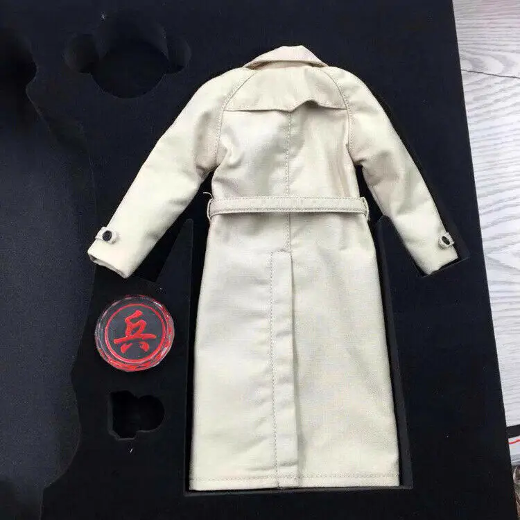 

1:6th Soldier GM641 Cloth Beige Long windbreaker Coat Model For 12" Doll