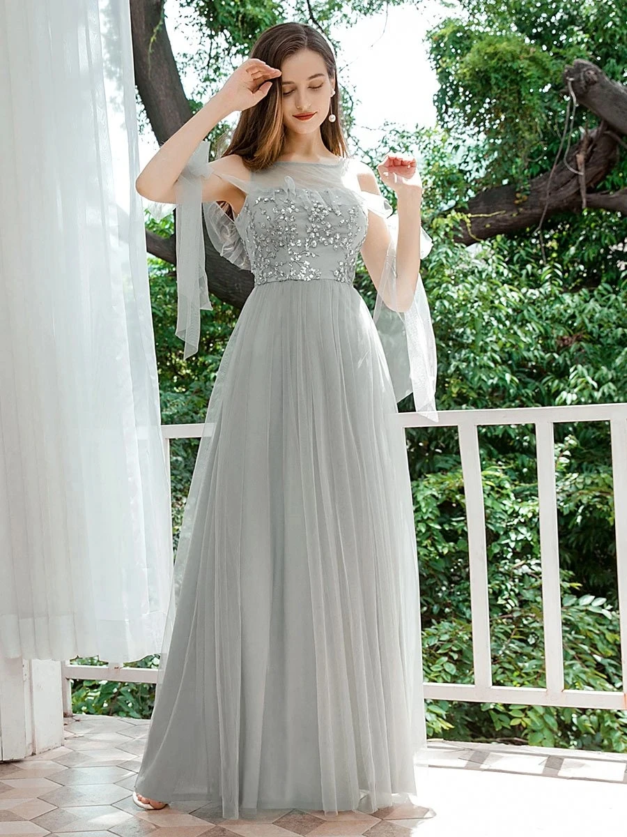 

Sweet Tulle Wholesale Bridesmaid Dresses with Flowy Ribbons