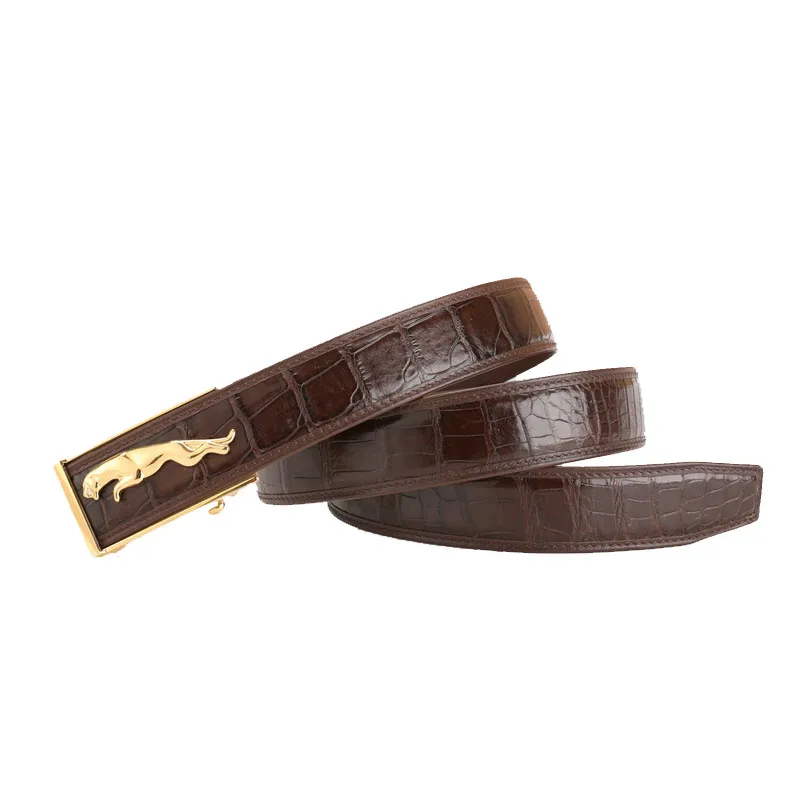 

Thai leather buckles for men man automatic belt business casual crocodile belly no splicing man mens belts luxury cintura