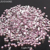 zotoone flatback resin rhinestones strass applique diy mobile phone nail art non hotfix light pink stones for clothes decoration