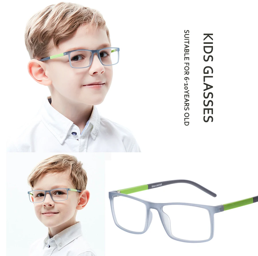 Kirka Kids очки TR90 гибкие оправы для очков детская оправа для очков детские серые очки для 6-10 лет