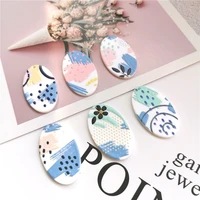 6pcs lines and dots macaron embosse cute little jewelry accessories hand made earrings connectors diy pendant components charms