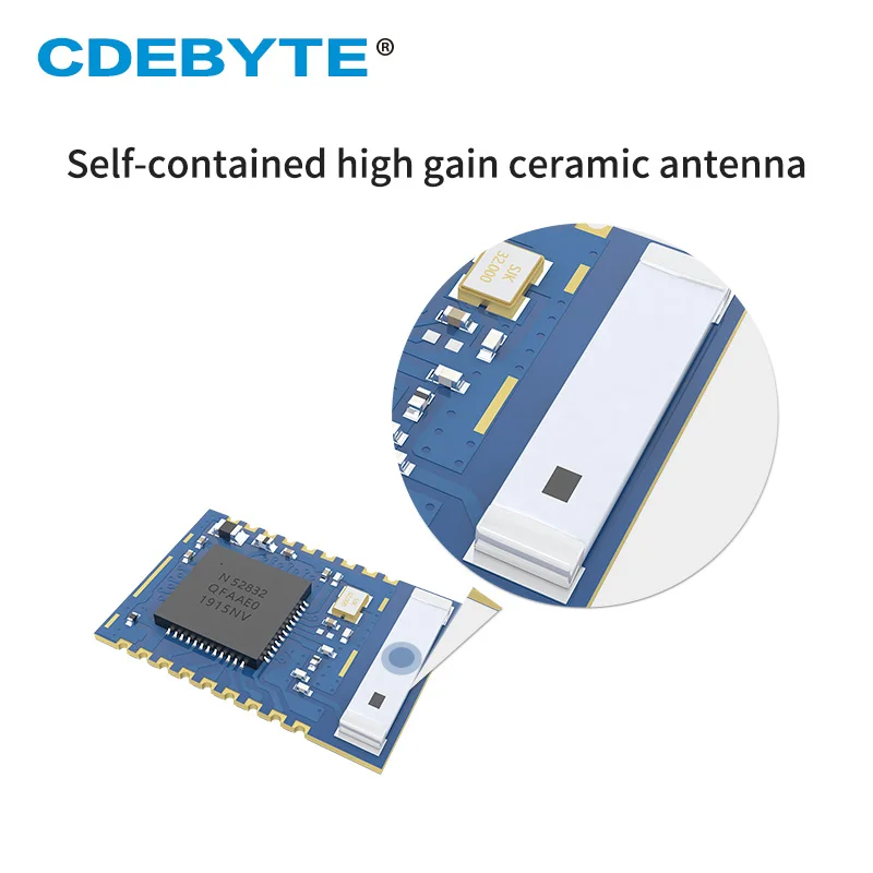 Модуль Bluetooth Ebyte nRF52832 BLE 5 0 2 4 ГГц UART 4dBm 60 м маячок Ibeacon низкомощный радиочастотный
