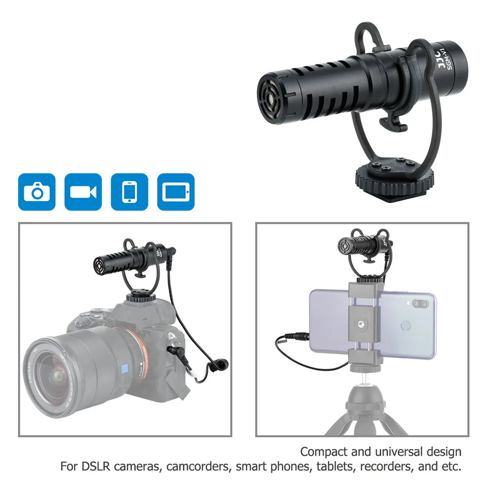 3.5mm Cardioid Microphone Audio Video Record Mic photography for DJI OSMO ACTION For Vloggers Interview | Электроника