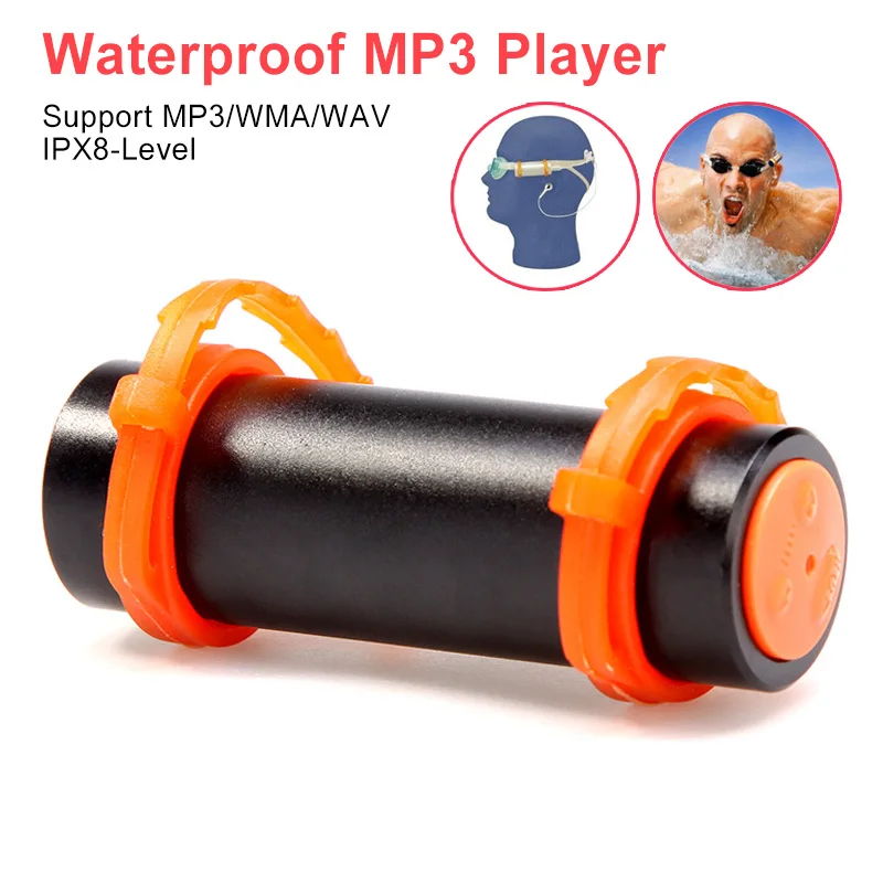 Водонепроницаемый MP3 плеер IPX8 4 ГБ/8 ГБ для плавания дайвинга подводные виды