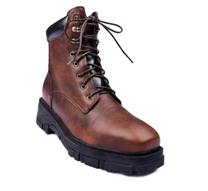 

Elegant Fashionable Rock Cowboy Boots Pu Leather Handmade Buckle Formal Stylish Low Heel Motorcycle Zapatos De Hombre 4M864