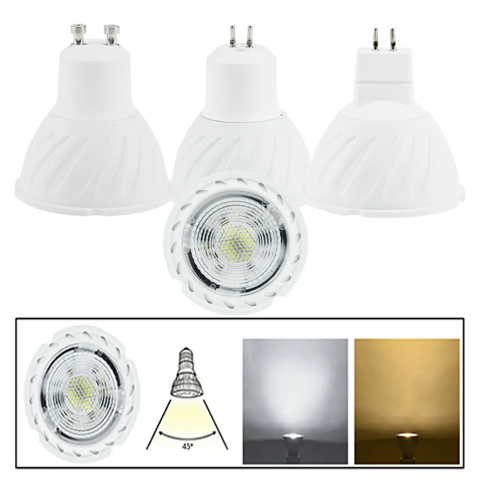 

Высококачественные светодиодные точечные лампы GU5.3 GU10 MR16, 7 Вт, 220 В, монолитный блок светодиодов, сменная галогенная лампа 50 Вт, холодный бел...