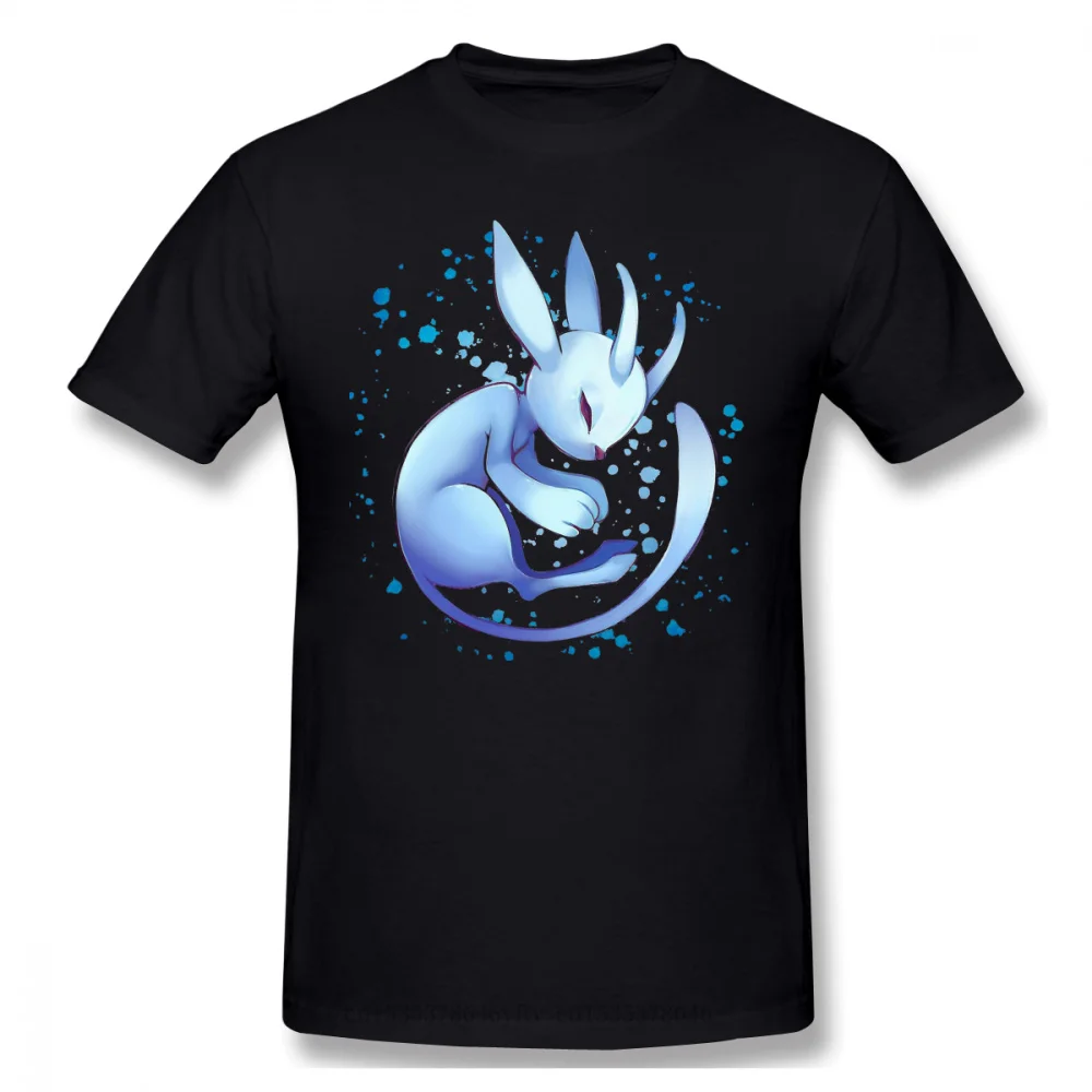 Sleeping Black TShirt Ori and The Blind Forest Naru Gumo Kuro Game Homme T-Shirt Tees Pure Cotton Oversized Short Sleeve