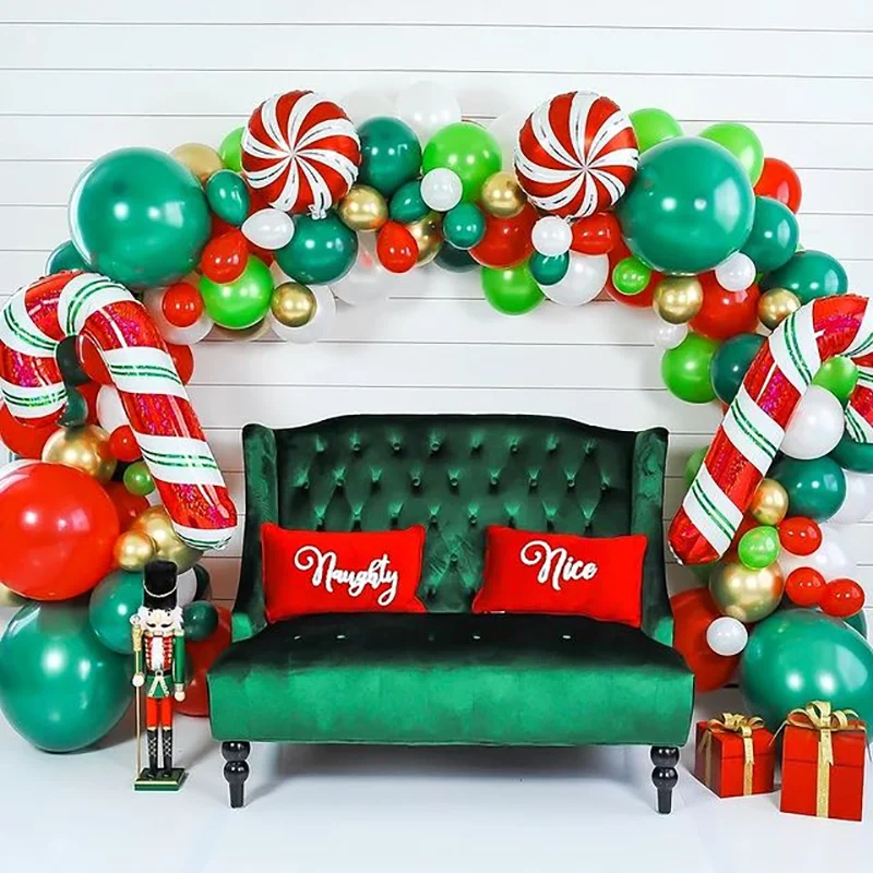 

128pcs/lot Christmas Latex Balloon Garland Kit Merry Christmas Home Decorations Party Xmas New Year Decor Globos Navidad