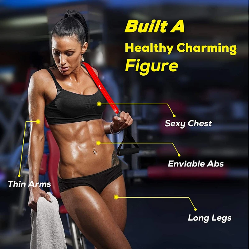 Эластичная резиновая лента для фитнеса дома и спортзала 2080 мм | Спорт развлечения