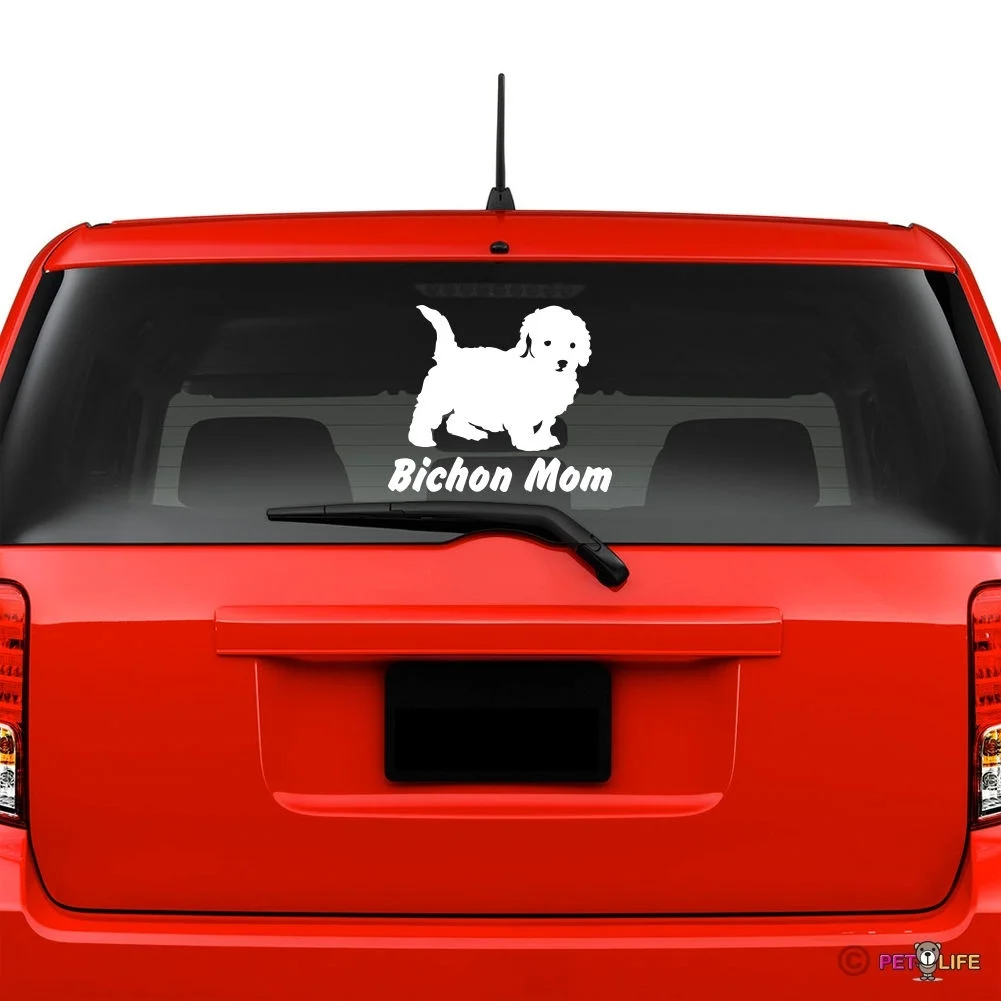 

For Bichon Mom Windshield Sticker Vinyl Auto Window frise v2 car decals