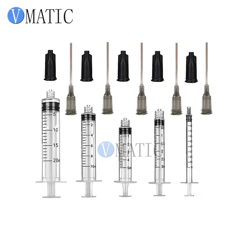 Бесплатная доставка пластиковый шприц 1/3/5/10/20cc/ml с 16G 1 5 'ɱ-1/2 дюймовая длина