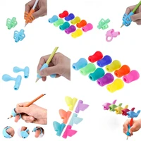 4pcsset ergonomic writing aid for kids learning hold pen writing posture correct fit on pencil pen drawing