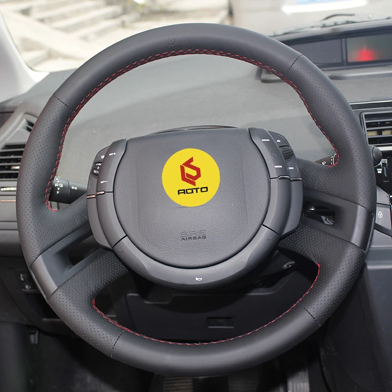 Ручная швейная Оплетка на руль чехол для Citroen C4 Picasso 2007 2013 funda volante кожаный