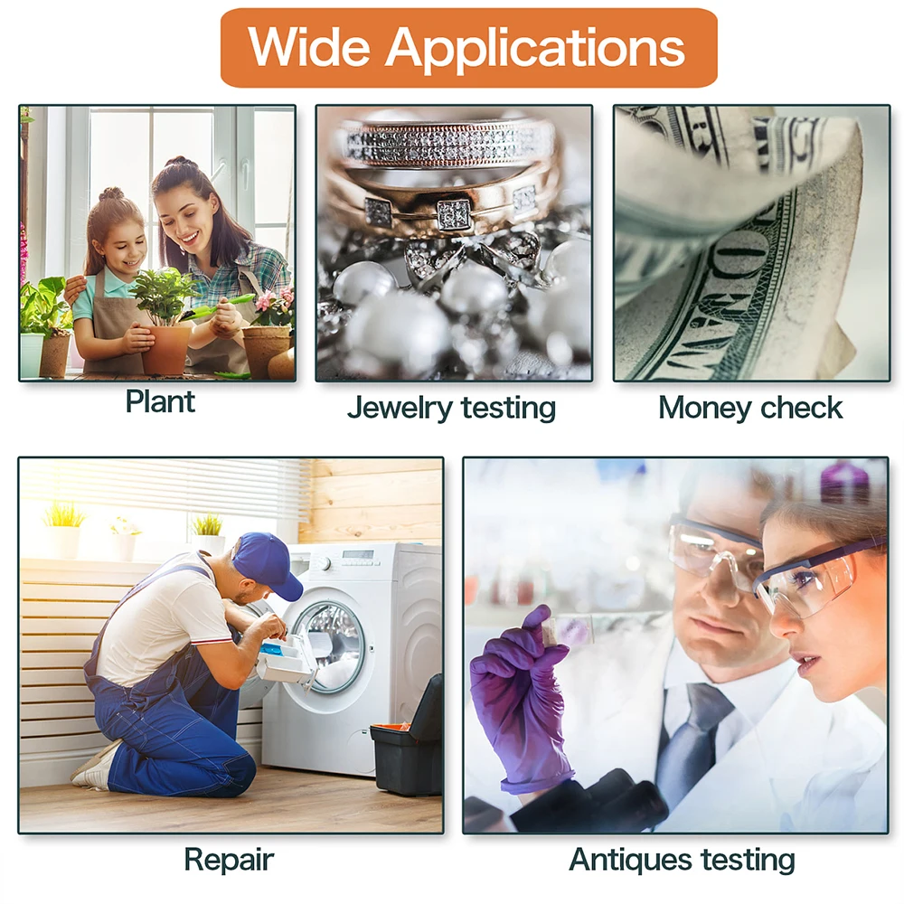 Цифровой микроскоп 3 в 1 портативный с 8 светодиодами и USB Type c|Микроскопы| |