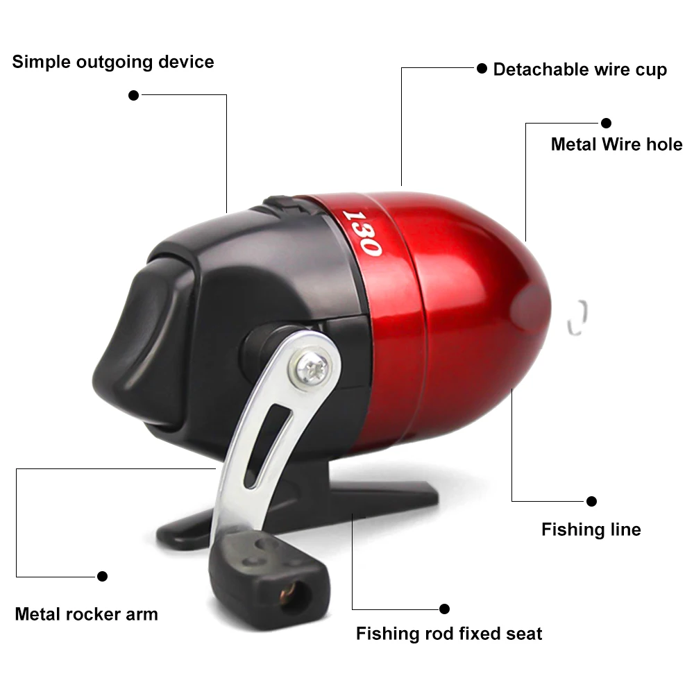 Мини Телескопическая Удочка катушка для спиннинга полный комплект легкая