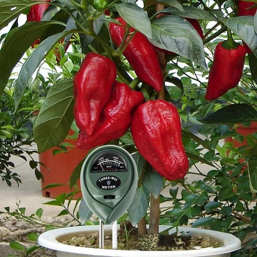 

Portable LED Digit Three-in-one Gardening Detector PH Meter Soil Hygrometer Illuminance Tester Measuring PH Value