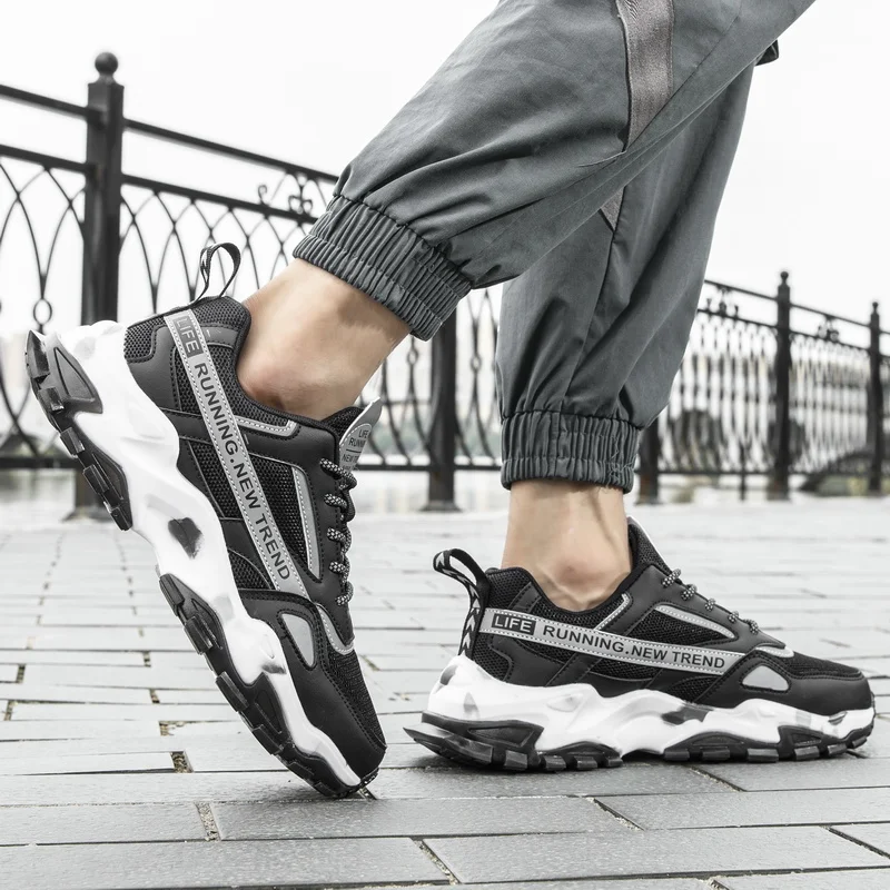 

Men's Vintage Casual Shoes Light Breathable Damping Air Cushion Running Shoes Rubber Platform Hard-Wearing Sports Shoes