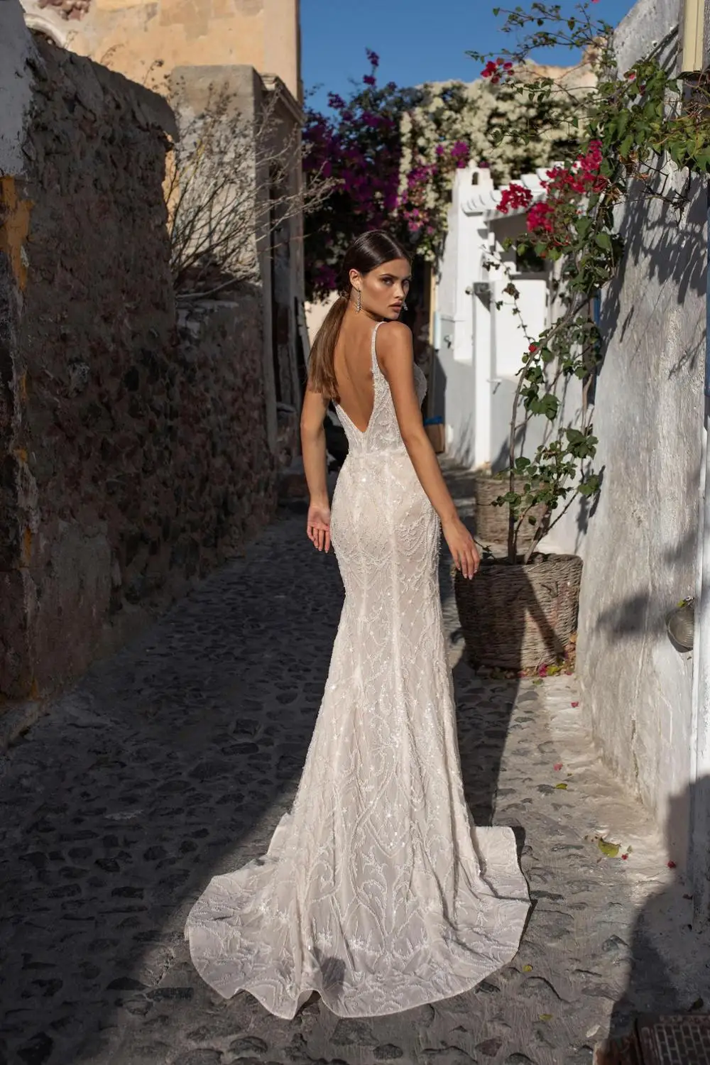 

Customized Wedding Dress 2020 New Style Handmade Wedding Gown Bridal Wedding dress Mermaid Bride Wedding Sequins Beadings HA204