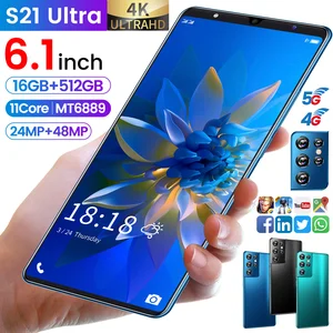 global version s21 ultra mobile phones 16gb512gb 4g5g network smartphones 6 1 hd inch cellphones 11core cell phone 2021 new free global shipping