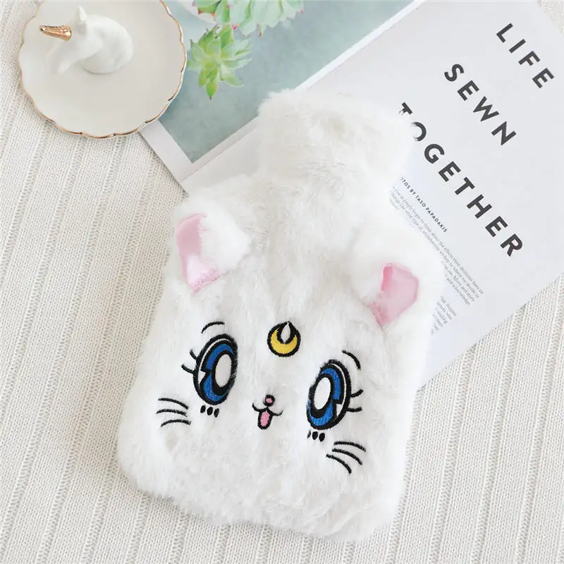 white bear Милый мультфильм Единорог Рука теплая грелка бутылки для воды портативный ручной подогреватель для девочек карманные руки ноги грелка сумки - Цвет: white bear