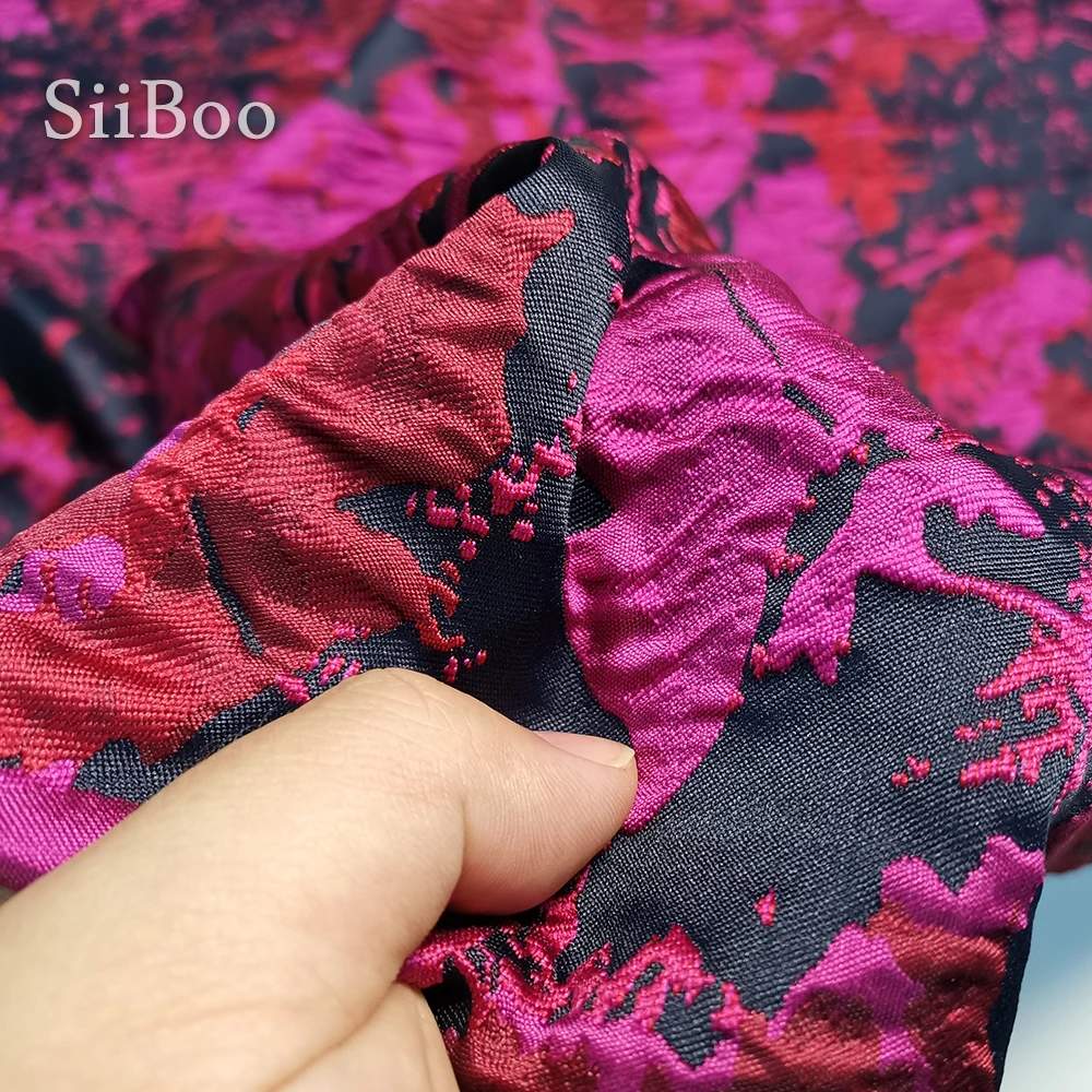 Итальянская современная абстрактная Цветочная печать Стиль 3D парча жаккардовая