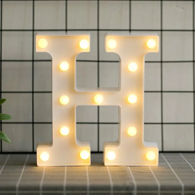 Decorative 26 Letter 0-9 Digital Marquee Sign Alphabet Light Wall Hanging Lamp Indoor Decor Wedding Party LED Night |