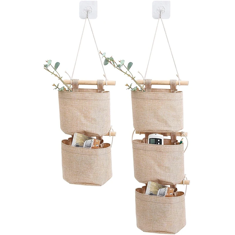 

Шкаф из хлопчатобумажной ткани, моющаяся подвесная сумка для хранения С 5 Карманами на стену, для комнаты, ванной комнаты