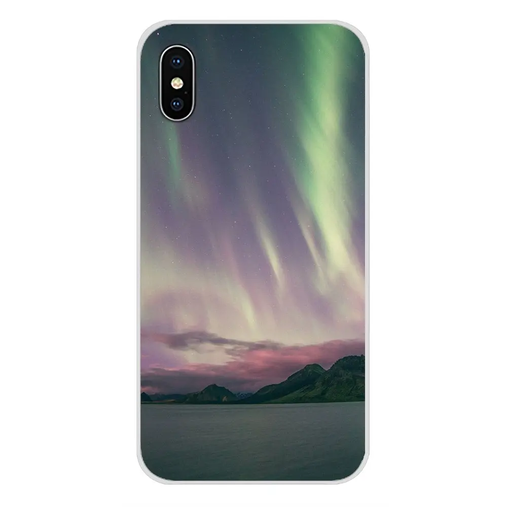 Аксессуары чехлы для телефонов Apple iPhone X XR XS 11Pro MAX 4S 5C SE 6S 7 8 Plus ipod touch 5 6 North Lights Sky |