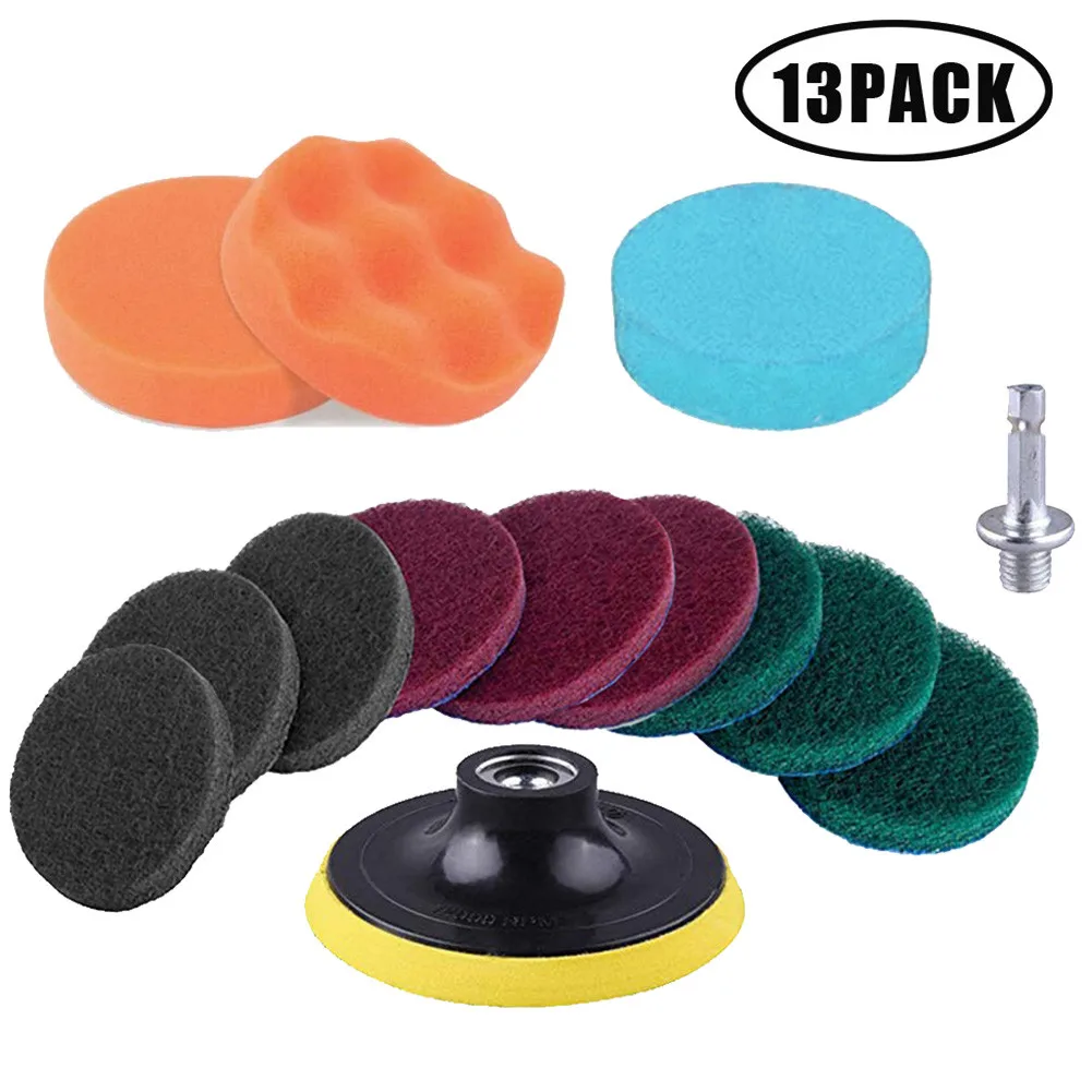 

Sponge Brush Kit Car Buffing Pads Tool Polishing Foam Polisher Scrub Pad