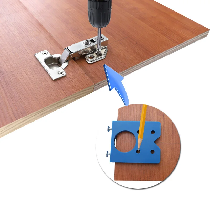 

ABS Concealed Hinge Drilling Jig Tools For 35mm Cabinet Hinges&Mounting Plates