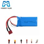 Литий-Полимерный Аккумулятор 7,4 В, 1500 мА  ч, для FT009, 12428, 12423, 144001, RC, для лодки, автомобиля, запасные части, 2S, 7,4 В, штекер KETJSTTXT60EL