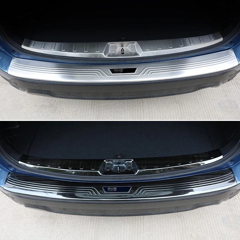 

Stainless Steel Rear Bumper Sill Scuff Plate Protector Guard Cover Trim For SUBARU Forester 2019 2020 Car Accessorie