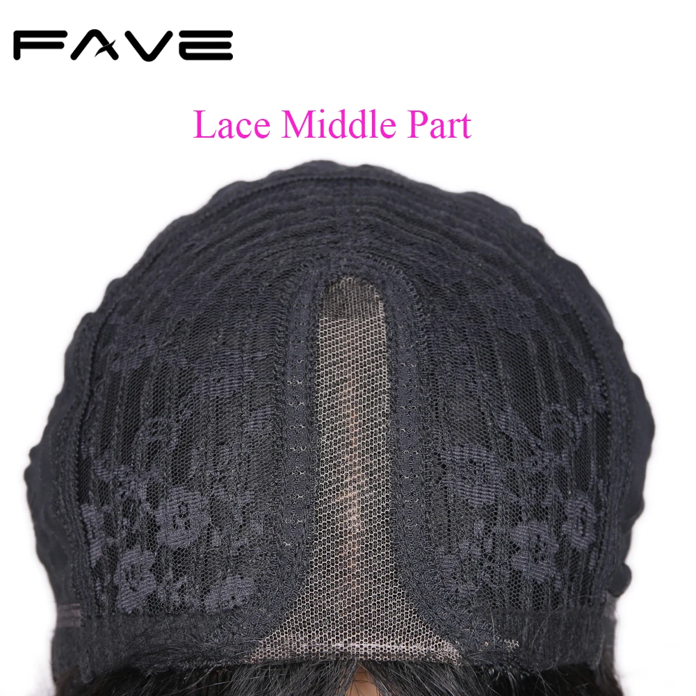 Парики из человеческих волос FAVE свободные парики с глубоким волнистым кружевом