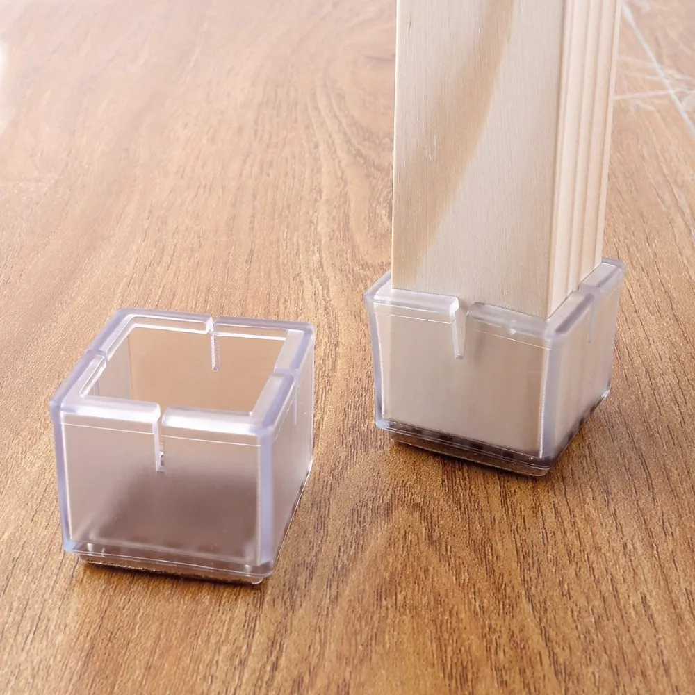16PCS Furniture Legs Protectors Silicone Table Carbinet Desk Chair Feet Tips Covers Cups Caps Felt Pads | Обустройство дома