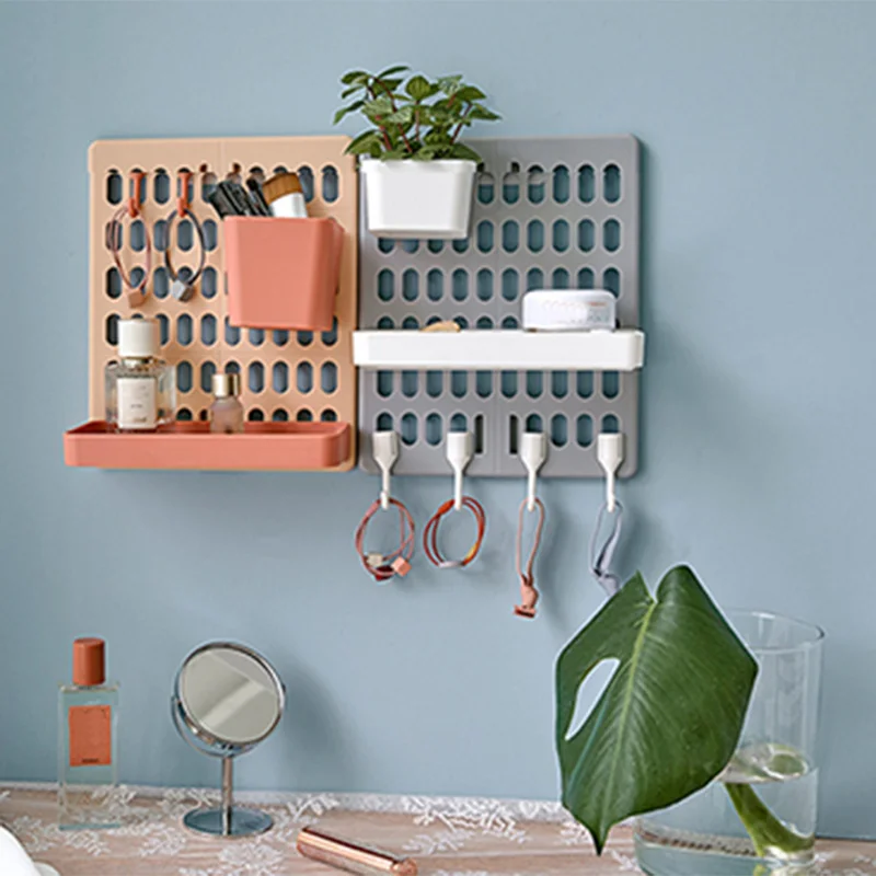 Pegboard Wall Shelves Mounted Organizer for Decoration No Drilling Easy Assembly YU-Home | Дом и сад