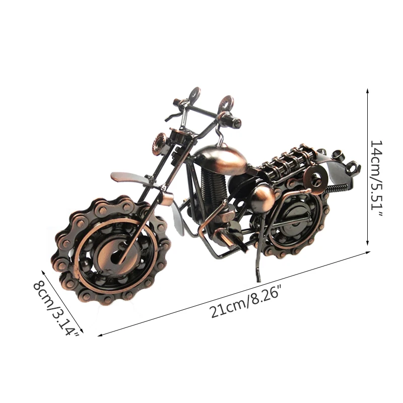 

Retro Style Motorcycle Model Iron Ornaments Metal Crafts Antique Home Decoration Motorcycle Model Creative Gifts