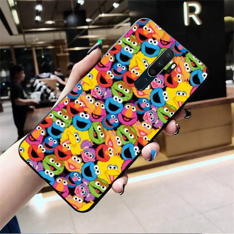 

Cute cartoon sesame street Soft Silicone TPU Phone Cover For Oppo A5 A9 2020 Reno2 z Renoace 3pro Realme5Pro