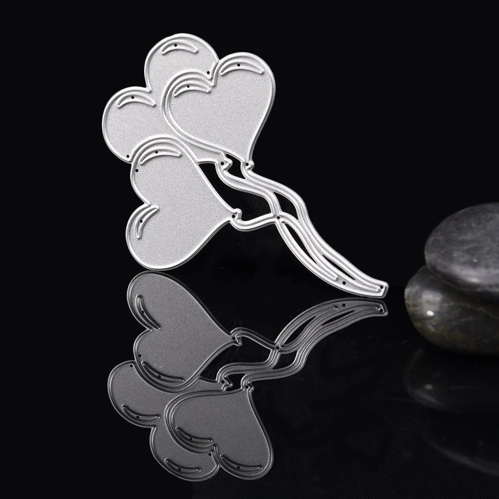 Металлический трафарет из углеродистой стали в форме любовного сердца и
