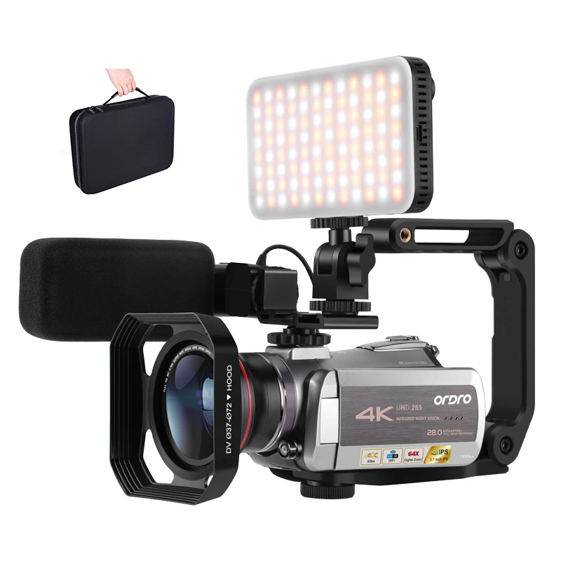 

Видеокамера Ordro AZ50 64X 4K с цифровым зумом и ночным видением