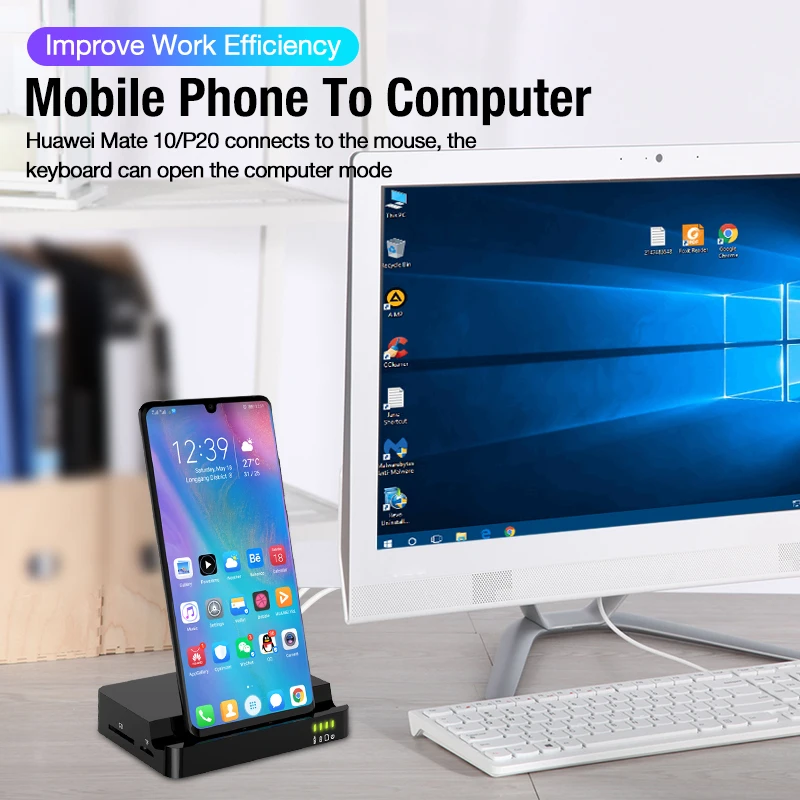 Док станция USB Type C для Samsung S10 S9 Huawei P30 P20 Pro|Док-станции| |
