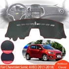 Противоскользящий кожаный коврик для Chevrolet Sonic AVEO Holden Barina 2011  2018, солнцезащитный козырек для приборной панели T300 RS
