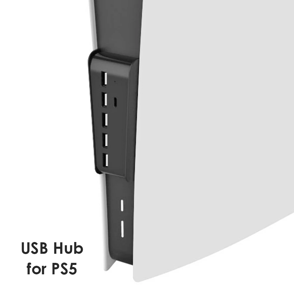 

6 in 1 USB Hub USB Splitter Expander Adapter With USB5A + 1C Ports For PS5 PlayStation 5 Digital Edition Console Original Import