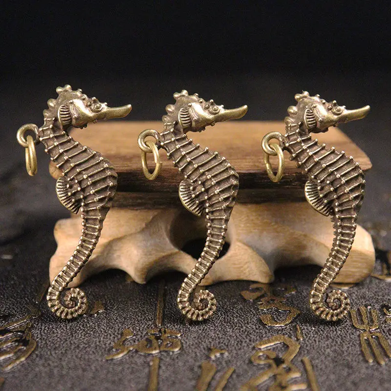 

Медный брелок с гиппокампом, раньше, латунные брелоки, подвесные брелоки, мужские автомобильные брелоки, мужские подарки Orna ts