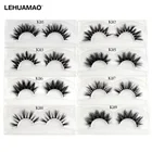LEHUAMAO макияж ресниц 3D норковые ресницы натуральные ручные объемные мягкие ресницы удлинение ресниц 100% безжалостные ресницы