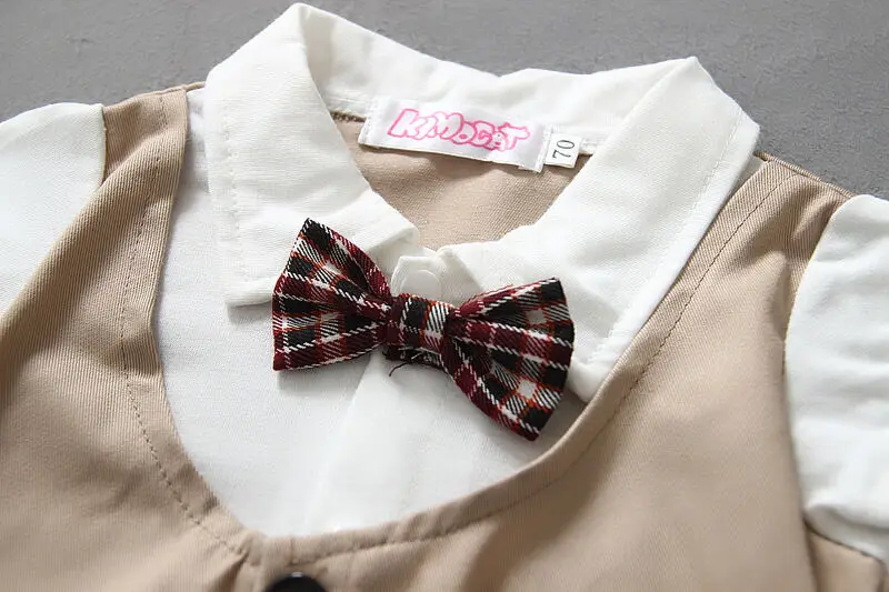 2019 комплект одежды для новорожденных мальчиков и младенцев с бантом детский