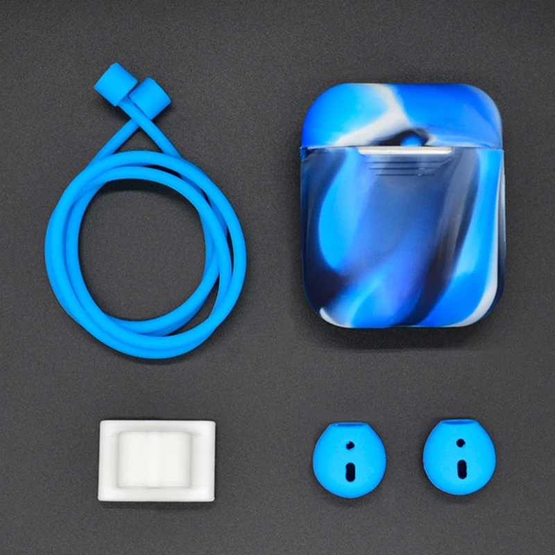 Набор из четырех предметов для airpods силиконовый чехол прозрачные аксессуары Air pods