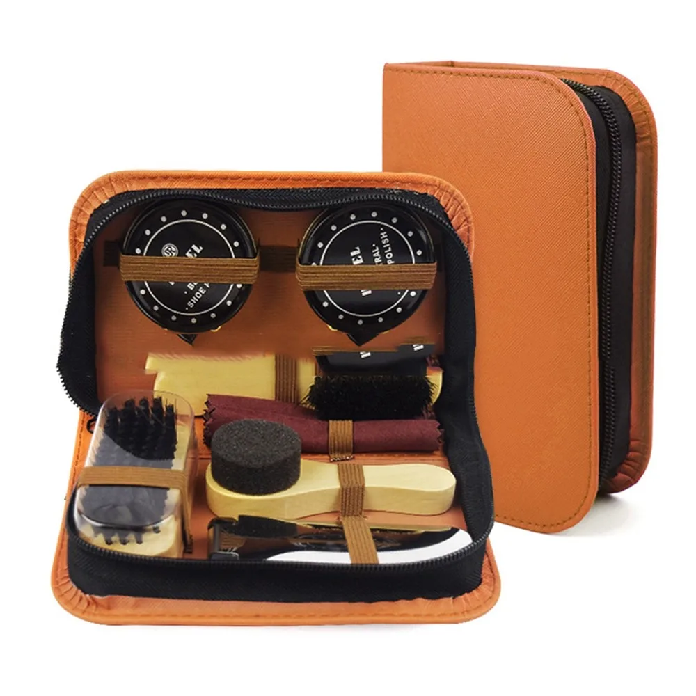 Набор для путешествий набор ухода за обувью искусственные щетки губчатая ткань с
